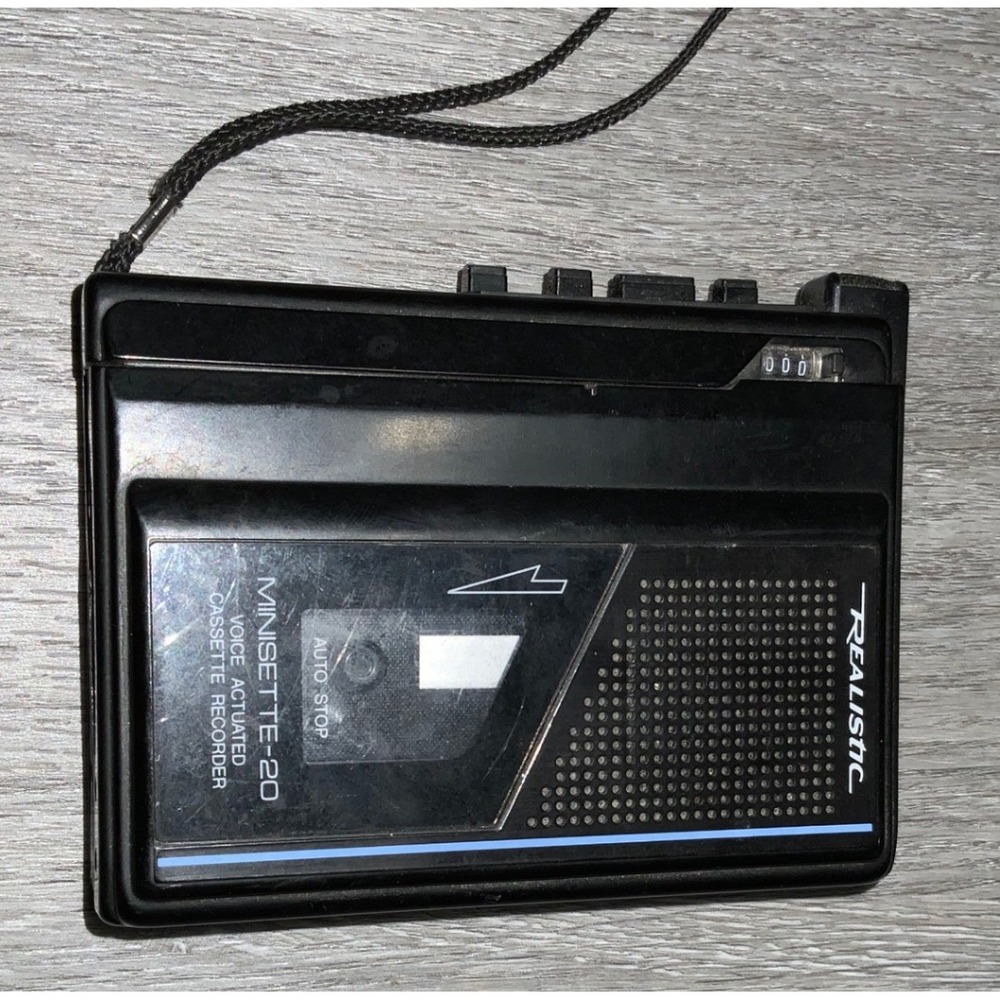 Realistic Minisette 20 Black Voice Actuated‎ Cassette Recorder 14-1055A